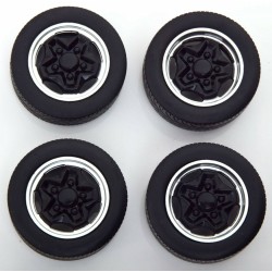 1/18 PORSCHE 1977 HACKMESSERFELGE TYRE SET WITH RIMS BLACK 1/18 PORSCHE 1977 HACKMESSERFELGE TYRE SET WITH RIMS BLACK