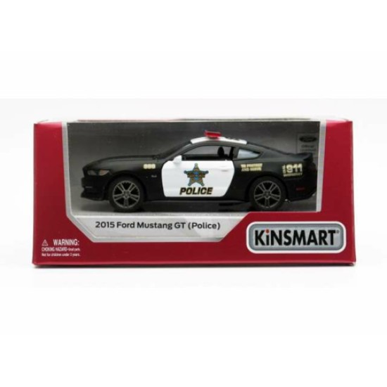 1/38 2015 FORD MUSTANG GT POLICE, BLACK/WHITE