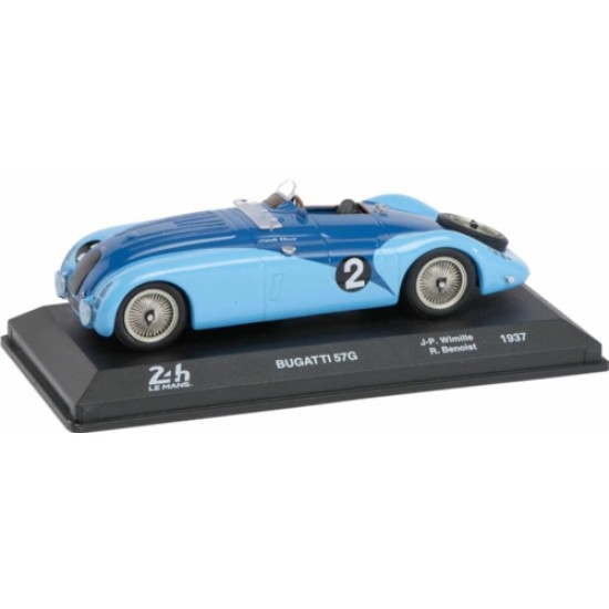 MAGPA15 - 1/43 BUGATTI 57G - NO.2 BENOIST/WIMILLE - 1937 - LE MANS COLLECTION - CASED