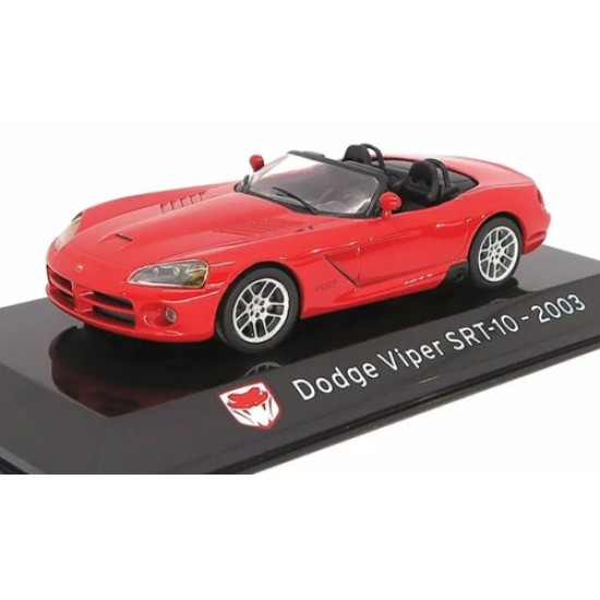 1/43 DODGE VIPER RED - SRT 10 2003 CASED - SUPERCAR COLLECTION