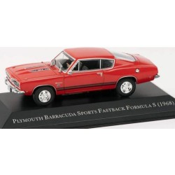 1/43 PLYMOUTH BARRACUDA SPORTS FASTBACK RED (1968) AMERICAN CAR COLLECTION 1/43 PLYMOUTH BARRACUDA SPORTS FASTBACK RED (1968) AMERICAN CAR COLLECTION