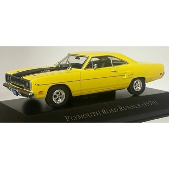 1/43 PLYMOUTH ROAD RUNNER (1970) YELLOW - AMERICAN CAR COLLECTION