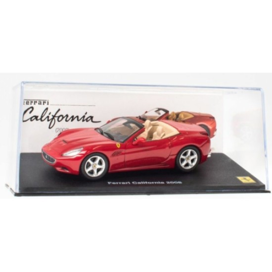 MAGPQ24 - 1/43 FERRARI CALIFORNIA 2008 - RED - FERRARI COLLECTION WITH CASE