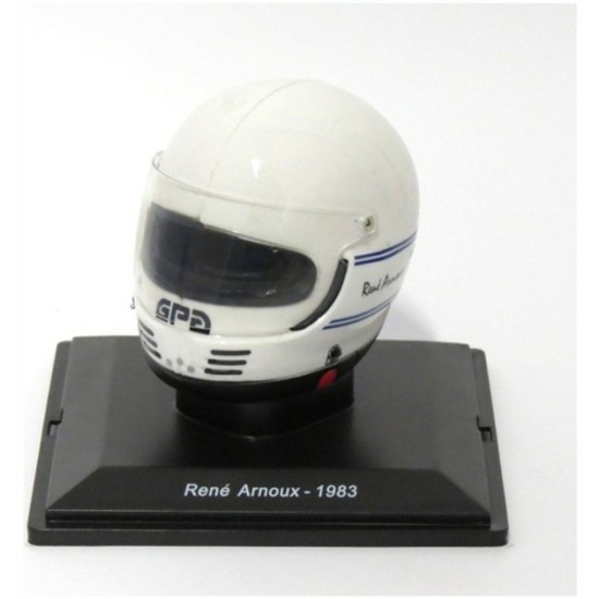 1/5 SCALE RENE ARNOUX NO.28 SCUDERIA FERRARI 126C3 F1 1983 REPLICA HELMET