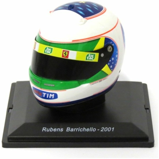 1/5 RUBENS BARRICHELLO - 2001 - GP BRASILE - FERRARI F1 SCALED HELMET REPLICA