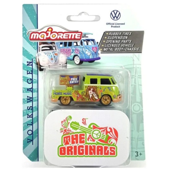 1/64 VW T1 LOVEPEACE MUSIC (GREEN) WITH COLLECTORS TIN