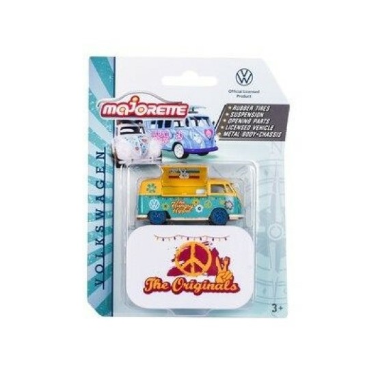 1/64 VW T1 THE HUNGRY HIPPY (YELLOW & TEAL) WITH COLLECTORS TIN