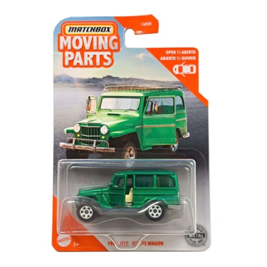 MATCHBOX 1/64 MOVING PARTS 1962 WILLYS JEEP WAGON FWD35