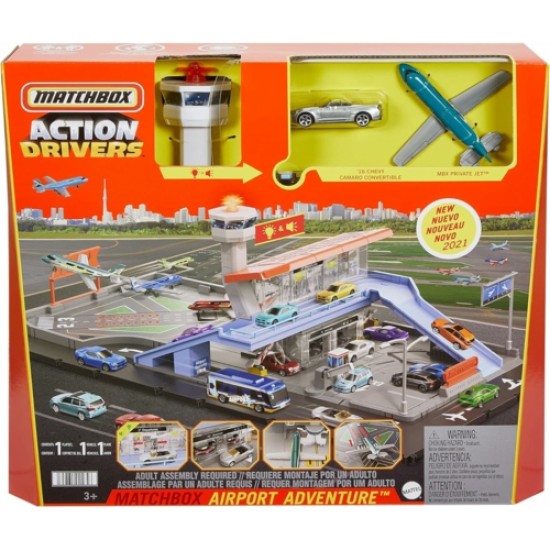 MATCHBOX ACTION DRIVERS AIRPORT PLAYSET HGC59