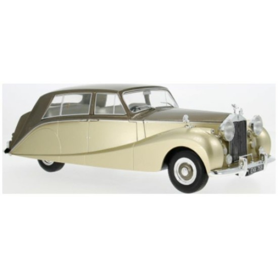 MCG18000 - 1/18 ROLLS ROYCE SILVER WRAITH EMPRESS BY HOOPER BROWN/GOLD 1956
