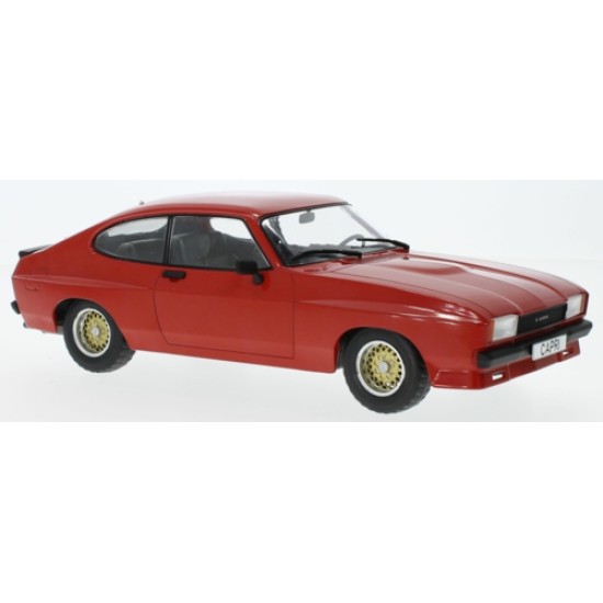 1/18 FORD CAPRI MK II X-PACK RED 1975 WITH GOLD AND SILVER WHEELS LHD MCG18397
