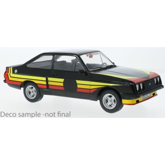 MCG18531 - 1/18 FORD ESCORT MK II RS 2000 X-PACK BLACK / WITH ZAKSPEED DECALS