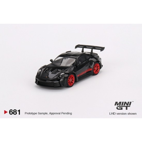 1/64 PORSCHE 911 (992) GT3 RS BLACK WITH PYRO RED (LHD)