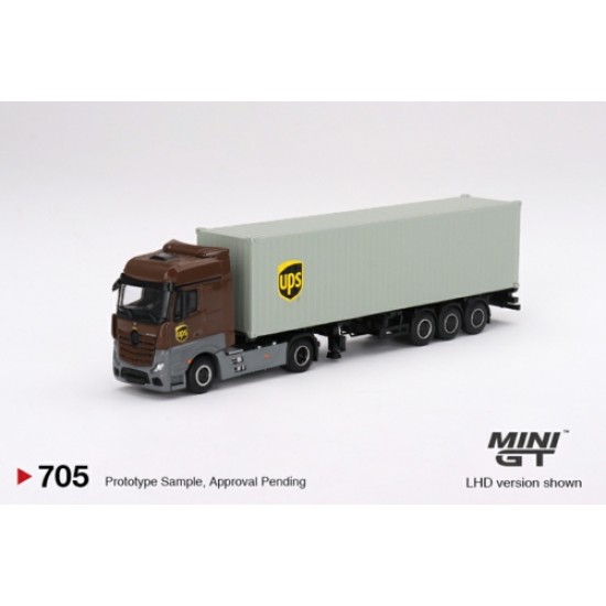 1/64 MERCEDES-BENZ ACTROS WITH 40 FT CONTAINER UPS EUROPE (LHD) MGT00705-L