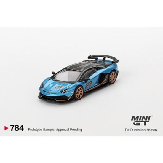 1/64 LAMBORGHINI AVENTADOR SVJ 63 BLU AEGIR (LHD)