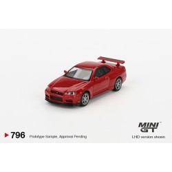1/64 NISSAN SKYLINE GT-R (R34) V-SPEC ACTIVE RED (RHD) (BLISTER) MGT00796-BL