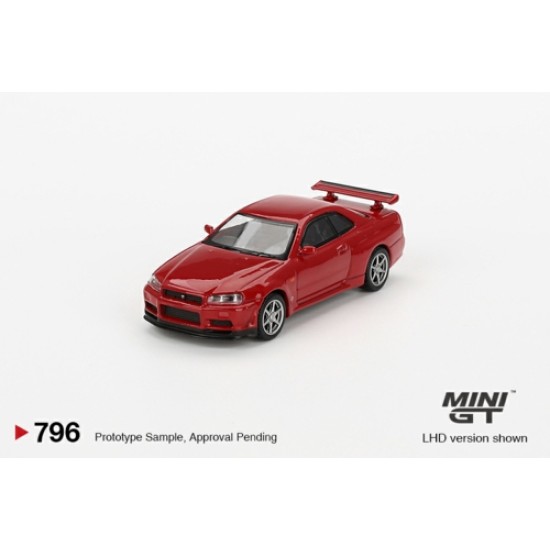 1/64 NISSAN SKYLINE GT-R (R34) V-SPEC ACTIVE RED (RHD) (BLISTER PACKAGING)