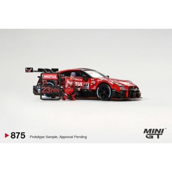 1/64 NISSAN GT-R NISMO NO.23 MOTUL AUTECH GT-R 2021 SUPER GT SERIES SUZUKA WINNER WITH MATSUDA FIGURE (LHD) (TSUGIO MATSUDA COLLECTION NO.2)