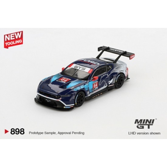 1/64 FORD MUSTANG GT3 NO.64 FORD MULTIMATIC MOTORSPORTS 2024 IMSA DAYTONA 24 HRS (LHD) BLISTER PACKAGING NEW TOOLING