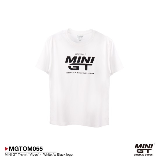 MINI GT T-SHIRT VIBES WHITE/W BLACK LOGO - XL