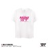 MINI GT T-SHIRT VIBES WHITE/W PINK LOGO XXS (LADY SIZE)