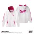 MINI GT HOODED JACKET CLASSIC WHITE W/PINK LOGO L (LADY SIZE)