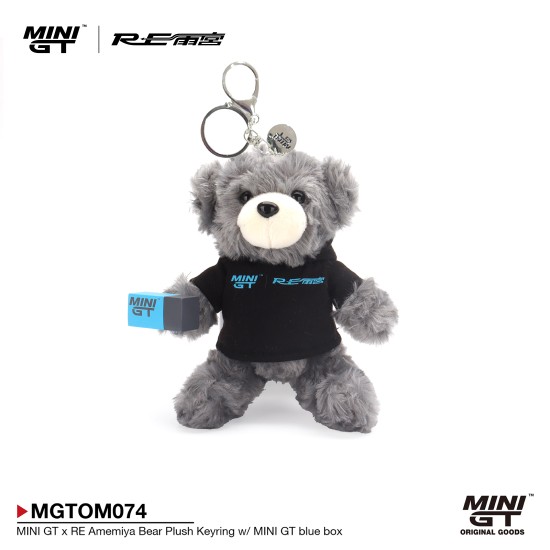 MINI GT X RE-AMEMIYA BEAR PLUSH KEYRING W/MINI GT BLUE BOX