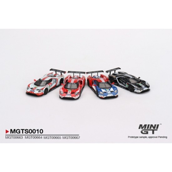 1/64 FORD GT LMGTE PRO 2019 24H LE MANS CHIP GANASSI TEAM 4 CAR SET LHD MGTS0010