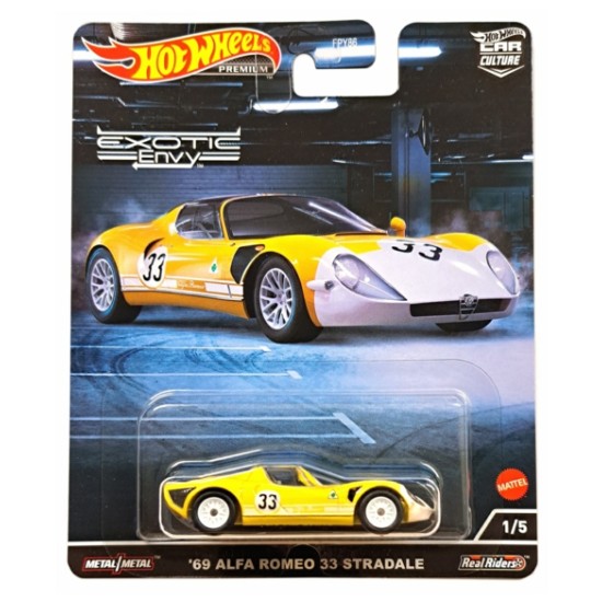 HOTWHEELS EXOTIC ENVY '69 ALFA ROMEO 33 STRADALE 1/5 HCJ91