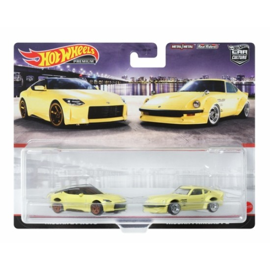 HOT WHEELS 1/64 CAR CULTURE 2 PACK NISSAN Z PROTO AND NISSAN FAIRLADY Z HFF33