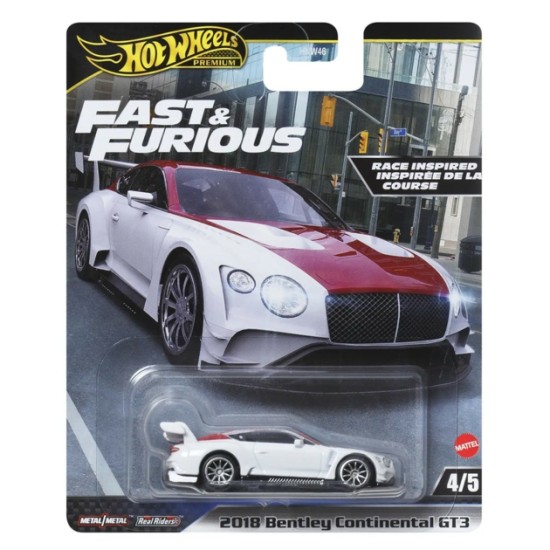 HOT WHEELS FAST AND FURIOUS 2018 BENTLEY CONTINENTAL GT3 4/5 HVR63