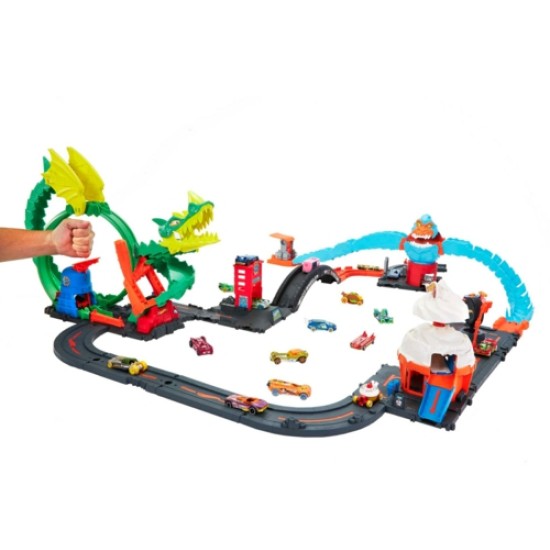 HOT WHEELS CITY BUNDLE WITH 4 PLAYSETS HPM07