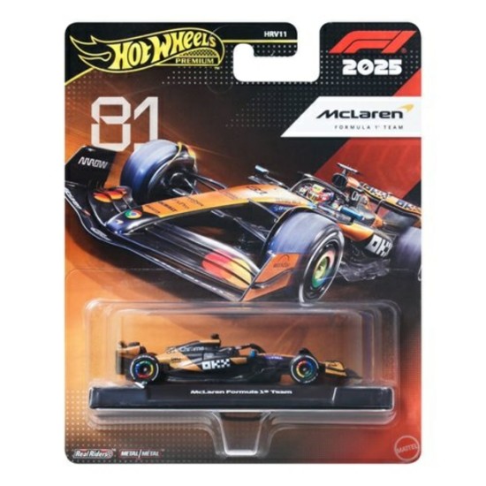 HOT WHEELS PREMIUM FORMULA 1 MCLAREN NO.81 OSCAR PIASTRI JKD81