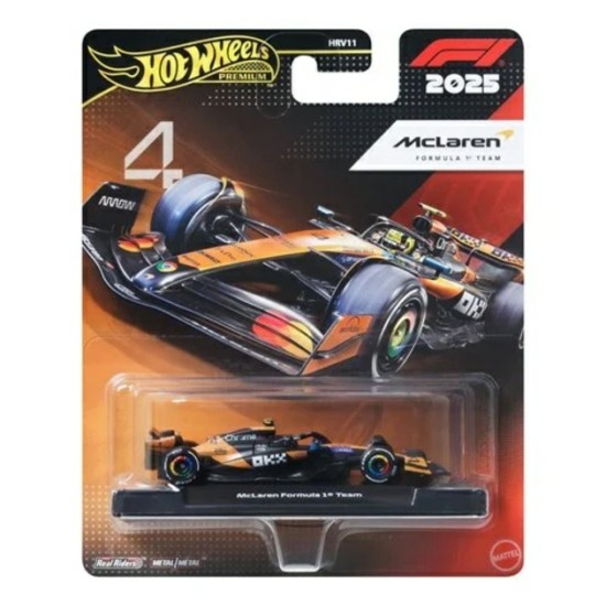HOT WHEELS PREMIUM FORMULA 1 MCLAREN NO.4 LANDO NORRIS JKD88