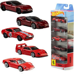 HOT WHEELS 1/64 FERRARI 5 CAR GIFT PACK JLN12 HOT WHEELS 1/64 FERRARI 5 CAR GIFT PACK JLN12