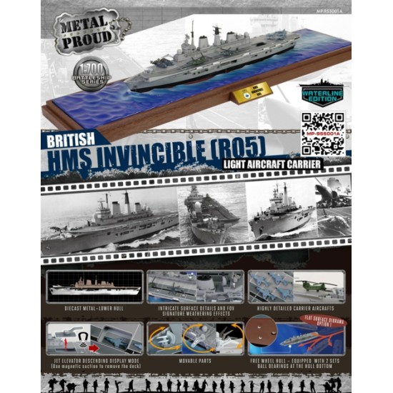 MP955001A - 1/700 BRITISH HMS INVINCIBLE R05 -LIGHT AIRCRAFT CARRIER - WATERLINE