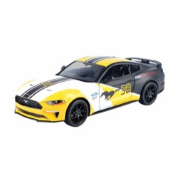 1/24 FORD MUSTANG GT GT RACING YELLOW WHITE AND BLACK 73911 1/24 FORD MUSTANG GT GT RACING YELLOW WHITE AND BLACK 73911