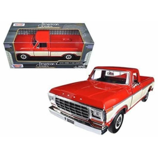 1/24 1979 FORD F150 PICK UP CUSTOM RED AND WHITE
