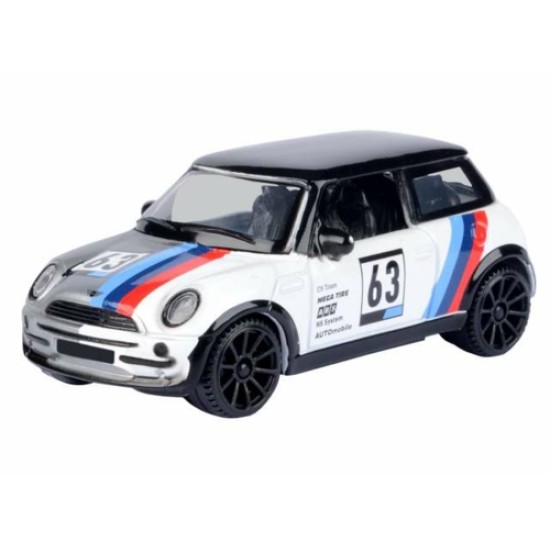 1/43 MINI COOPER NO.63 GT RACING WHITE BLACK BLUE RED 79415