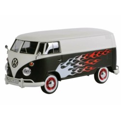 1/24 VOLKSWAGEN TYPE 2 HOT ROD BLACK/WHITE WITH FLAMES 79566