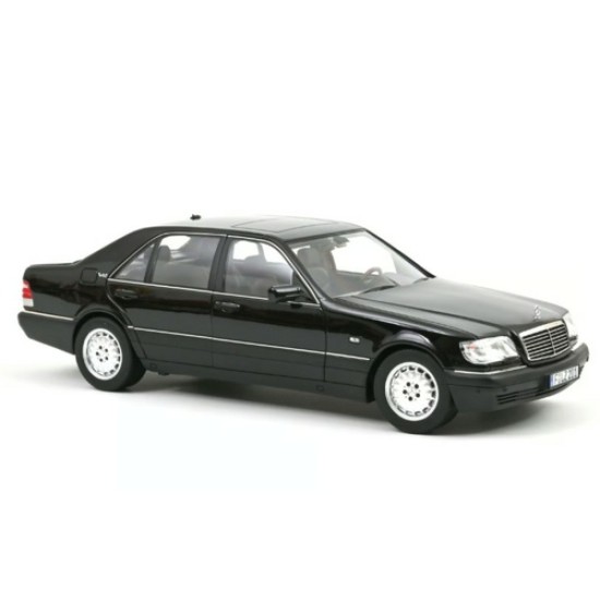 NV183045 - 1/18 1997 MERCEDES-BENZ S600 - OBSIDIAN BLACK METALLIC