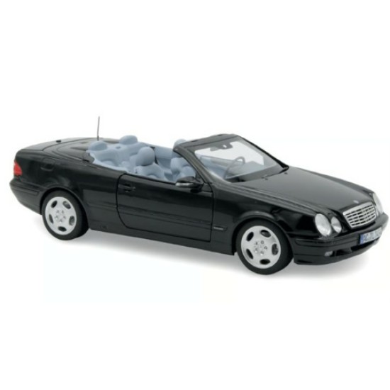 NV183342 - 1/18 2000 MERCEDES-BENZ CLK-CLASS CABRIOLET OBSIDIAN BLACK METALLIC