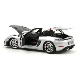 NV187270 - 1/18 2023 PORSCHE 718 SPYDER RS WITH WEISSACH PACK GT - SILVER METALLIC NV187270 - 1/18 2023 PORSCHE 718 SPYDER RS WITH WEISSACH PACK GT - SILVER METALLIC