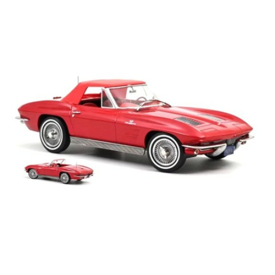 NV189056 - 1/18 CORVETTE STING RAY CABRIOLET 1963 - RIVERSIDE RED