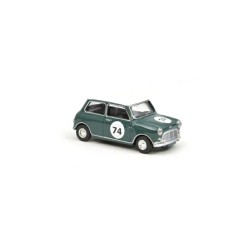 1/64 1964 MINI COOPER S ALMOND GREEN RALLY NO.74 (MINI JET) 310525
