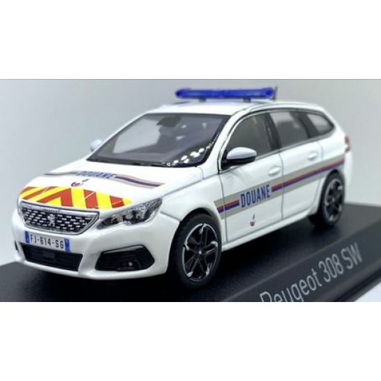 NV473942 -  1/43 2018 PEUGEOT 308 SW 2018  - RED WITH YELLOW STRIPING