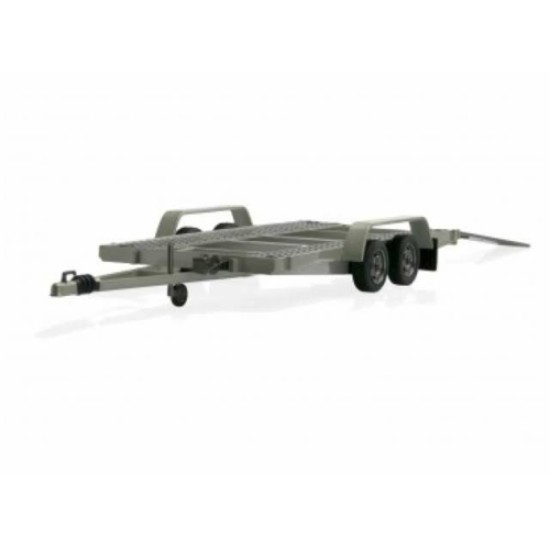 1/18 CAR CARRIER TRAILER SILVER GREY