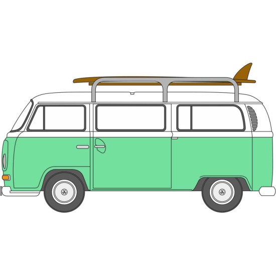 1/120 VW T2 BUS/SURFBOARDS BIRCH GREEN/WHITE 1/120 VW T2 BUS/SURFBOARDS BIRCH GREEN/WHITE