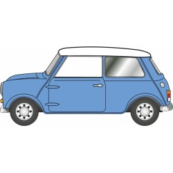 1/43 AUSTIN COOPER S MINI ISLAND BLUE/SNOWBERRY WHITE 1/43 AUSTIN COOPER S MINI ISLAND BLUE/SNOWBERRY WHITE