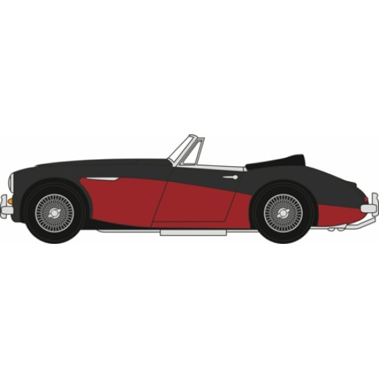 1/76 AUSTIN HEALEY 3000 BLACK/BURGUNDY